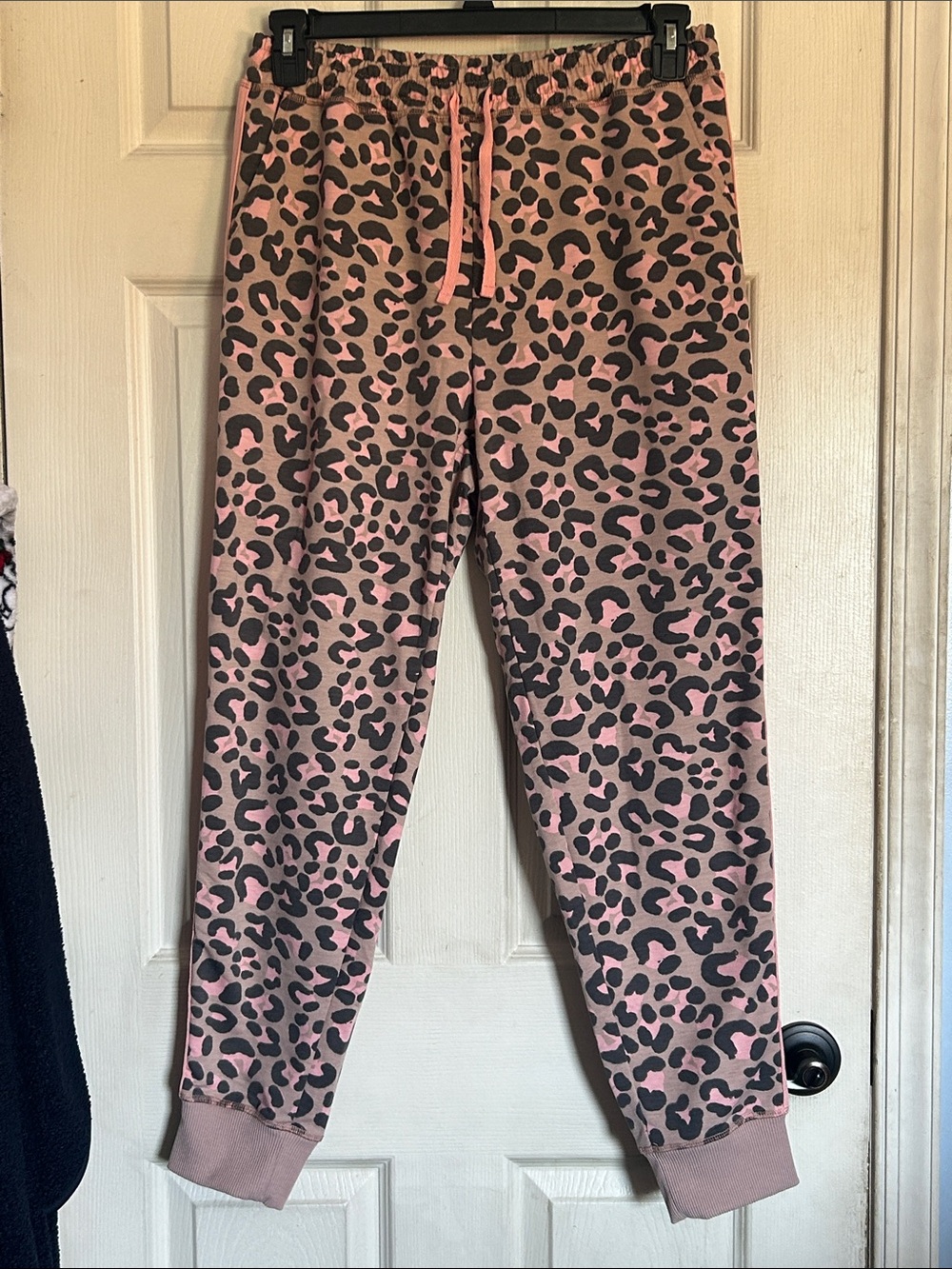Lularoe French terry animal print jogger pants size large